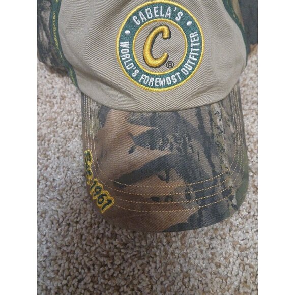Cabela's Camouflage Logo Ball Cap Strapback Adjustable Hat - Picture 3 of 7